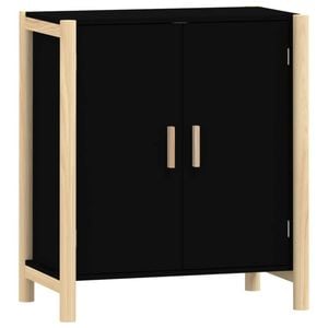 vidaXL Sideboard Black Composite Wood Buffet Side Cabinet Storage Organiser