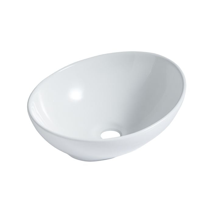 Mondella 400 x 340mm Gloss White Rumba Oval Basin