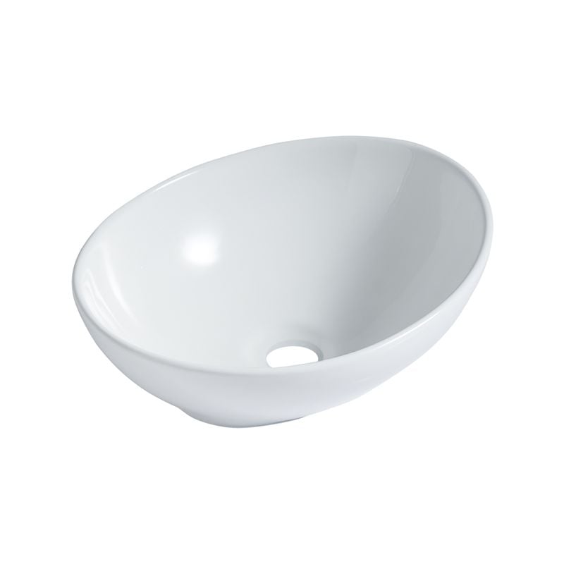 Rumba 400 x 340mm Gloss White Oval Basin