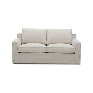 Plushy 2 Seater Sofa Fabric Uplholstered Lounge Couch - Stone
