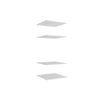 Lugna White 4 Shelf Insert Kit - Fits 600 x 580mm Cabinet Shell