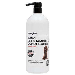 Happy Tails 1L Watermelon Scented 2-in-1 Pet Shampoo and Conditioner