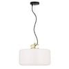 Telbix Korova Modern Pendant Hanging Lamp Light Glass Metal Brass Matt Opal