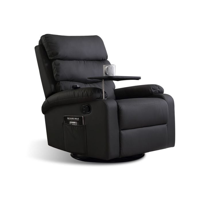 Levede Heated Recliner Massage Chair 360 Swivel Dark Grey