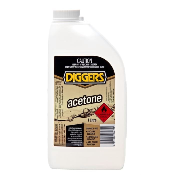 DIGGERS 1L Acetone Cleaning Solvent