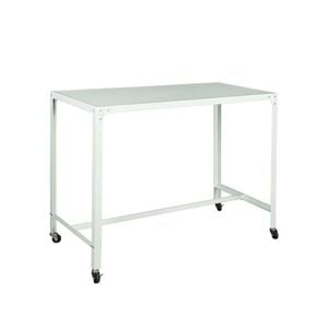 Foret Computer Desk Office Pc Laptop Table Study Workstation Home White Metal