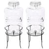 Rink Drink Glass Drinks Dispensers with Tap & Black Stand - 8.7L - Pack of 2