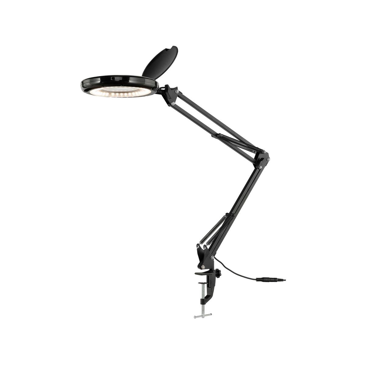 Brilliant 78cm Black Spy Fully Adjustable Magnifying LED Clamp Lamp Bunnings Australia