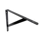 Carinya 300 x 300mm Black Straight Stayed Bracket - Heavy Duty