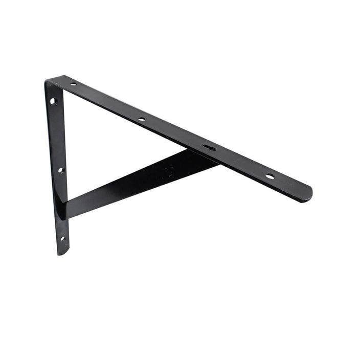 Carinya 300 x 300mm Black Heavy Duty Straight Stayed Bracket