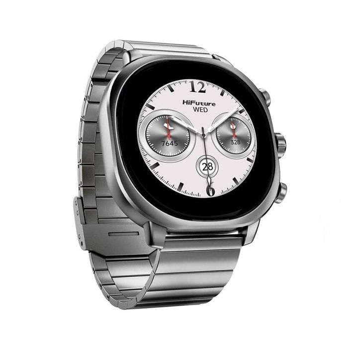 Hifuture Aix Amoled Stainless Steel Smart Watch - Titanium Silver