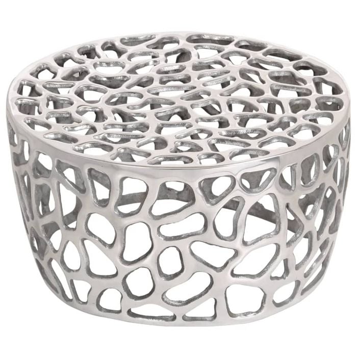 vidaXL Coffee Table Side Sofa Couch Table Living Room Bedroom Silver Aluminium