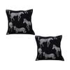 SOGA 2X 45cm Black Light Luxury Zebra Square Cushions