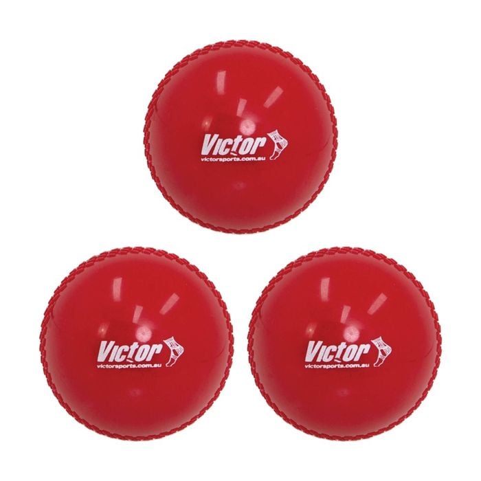 3PK Victor Cricket Ball Plastic Soft Material Suitable For Young Players