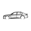 Ignite Laser BMW M5 Silhouette Metal Wall Art Rustic Metal 47inch/120cm