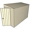Build-A-Shed 1.2 x 3.0 x 2.0m Skillion No Side Doors Shed - Cream