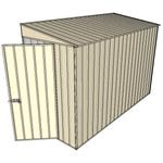 Build-A-Shed 1.2 x 3.0 x 2.0m Skillion No Side Doors Shed - Cream