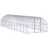 vidaXL Outdoor Chicken Coop Hen House Pet Cage Chicken Run Galvanised Steel 3x10x2 m