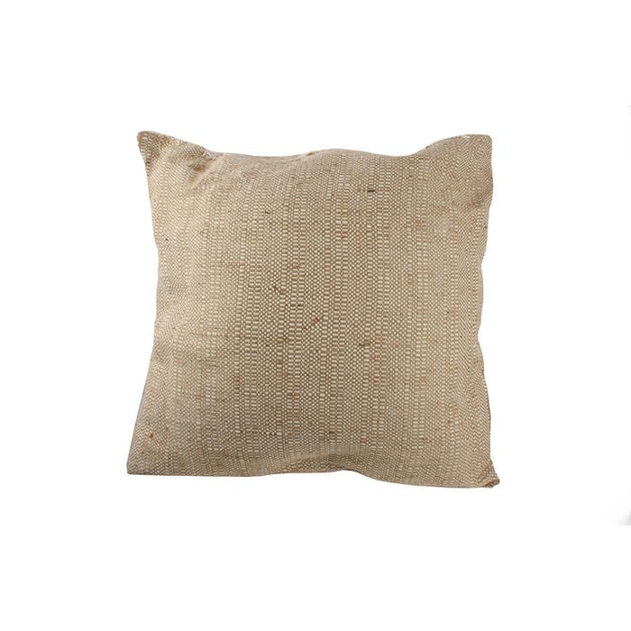 Maine & Crawford Idania 50x50cm Hessian Fringed Cotton Cushion - Mustard