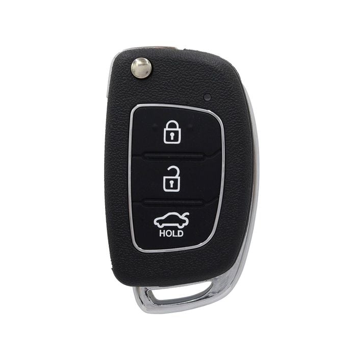 The Key Warehouse 3 Button Hny17r Remote Housing To Suit Hyundai I10, I20, I40, Ix35, Tucson, Elantra, Sante Fe - Various Years