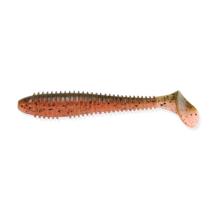 Keitech Fat Swing Impact Fat 3.8" Soft Plastic Fishing Lure 438 Green Pumpkin Fire