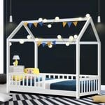 Artiss Wooden Bed Frame Kids House Beds Single