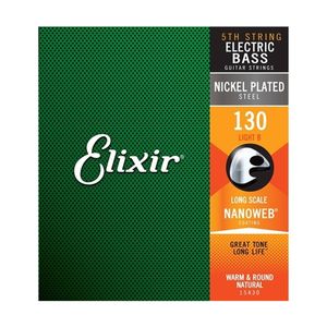 Elixir #15430 Bass Guitar Musical Instrument Nano Coating 0.130 L Single String