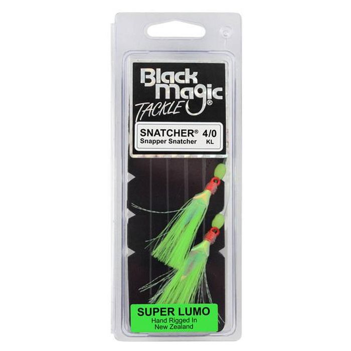 Black Magic Snapper Snatcher With 4/0 KL Fishing Hook Super Lumo