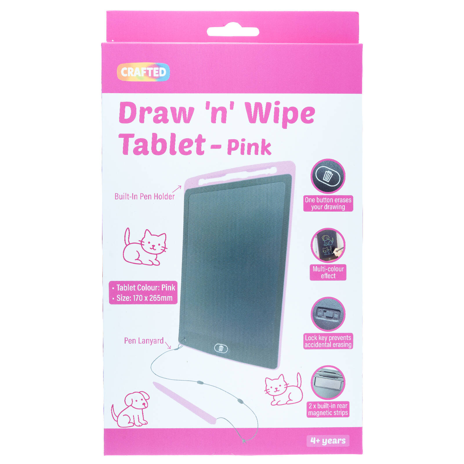 Crafted Pink Draw 'N' Wipe Tablet