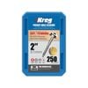 Kreg 51mm Zinc Coarse Thread MaxiLoc Head Pocket-Hole Screws - 250 Pack