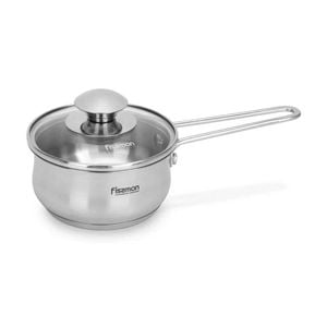 Fissman GULLIVER Saucepan 0.6L With Glass Lid Stainless Steel 12x6cm