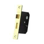 Sylvan 60mm Polished Brass 3 Lever Mortice Lock
