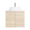CIBO 600mm Coast Veneer Nordic Wall Hung Bathroom Vanity With White Matte Pod Basin