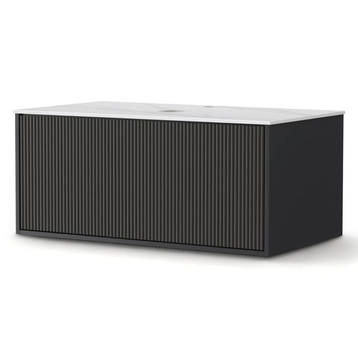 Cefito 900mm Vanity Unit Grooved Timber Black