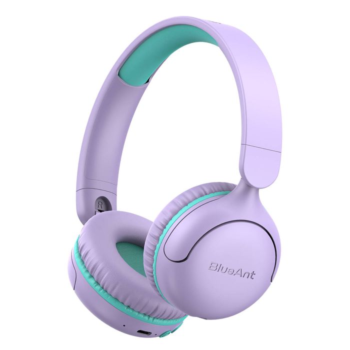 BlueAnt Antlings Kids Wireless On Ear Headphones - Purple / Teal