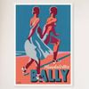 Galrie Bally Sandalettes Vintage 1950s Advertising Poster - Timeless Fashion Art Decor, White Frame, A3 30 x 42cm (12 x 16inch)