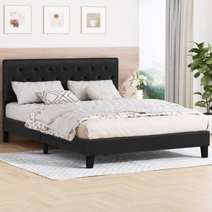 Alfordson Bed Frame Queen Size Fabric Charcoal