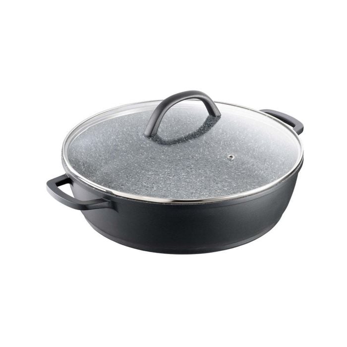 STONEX2 Ceramic Non Stick Cast Aluminium Saute Pan with Lid 32cm Baccarat