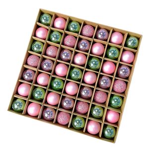 Catzon 49 Pcs Mini Christmas Balls 3CM Shiny & Matte Shatterproof Bauble for Party Decor-Set2