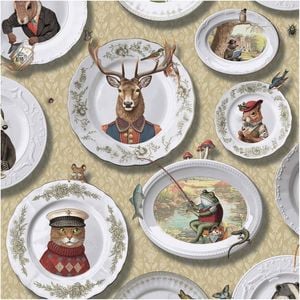 Tales of the Manor Ochre, Wallpaper 10.05m x 53cm Wallpaper Boutique