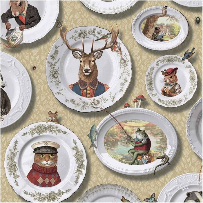 Tales of the Manor Ochre, Wallpaper 10.05m x 53cm Wallpaper Boutique