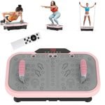 Advwin 200 Speed Vibration Plate Exercise Machine w/Push-up Handles for Home - 6 Preset Workouts, 150kg Capacity Pink