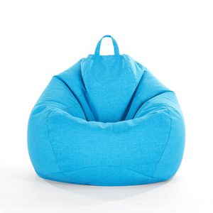 Catzon Bean Bag Chair Cover (No Filler) Linen Washable-SkyBlue(S)
