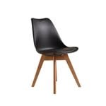 Foret Padded Retro Replica Dining Chairs Cafe Kitchen Set of 4
