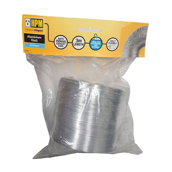 HPM 150mm x 3m Aluminium Duct