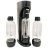 OmniFizz 1L Bundle - Drinkmate Sparkling Water & Soda Maker with 2 extra PET 1L Bottles (CO2 Cylinder not Included) Black