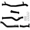 Ignite Exhausts Turbo Back For Toyota Landcruiser 79 Series V8 S/cab 3" No Cat & Straight Pipe Only Black Aluminised Steel