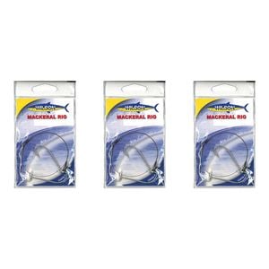 3x Wilson Mackerel Fishing Rig 3x4/0 Hook-Setup - 30lb Multi Strand Wire