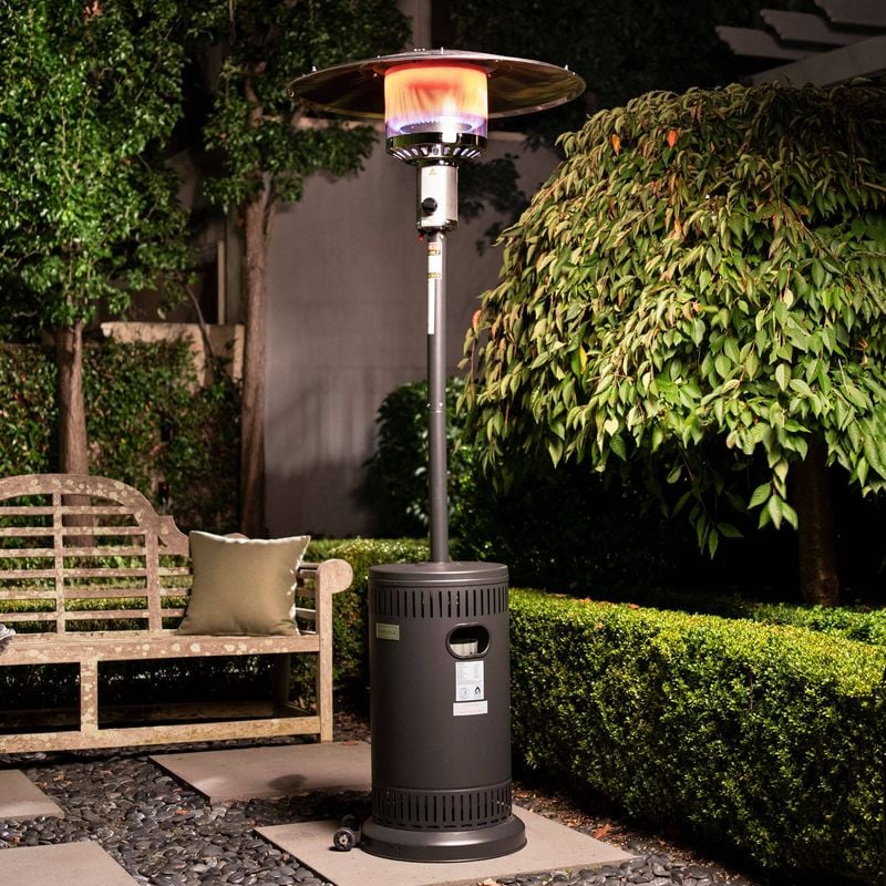 Lava Matte Black Outdoor Gas Patio Heater