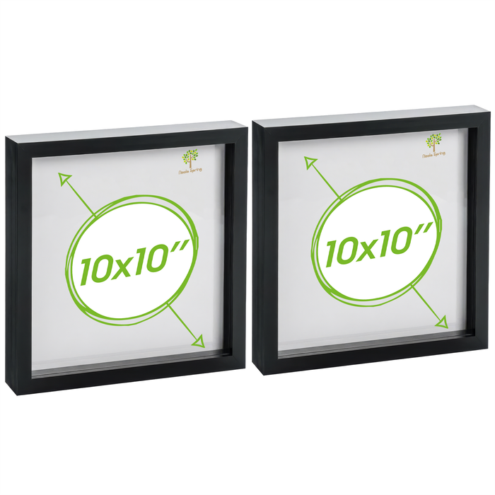 Nicola Spring 3d Box Photo Frames - 10" X 10" - Pack Of 2